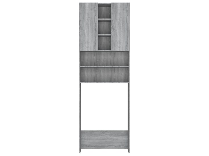 vidaXL Szafka na pralkę, szary dąb sonoma, 64 x 25,5 x 190 cm Głębokość 26 cm Szafka nad pralkę Drewno Szerokość 64 cm Kategoria Szafki stojące