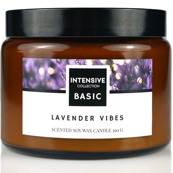 Intensive Collection Amber Basic duża sojowa świeca zapachowa drewniany knot 390 g - Lavender Vibes
