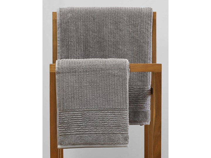Ręcznik NALTIO w paski szary 70x130 cm - Homla Ręcznik kąpielowy Bawełna Łazienkowe Ręcznik plażowy Kategoria Ręczniki