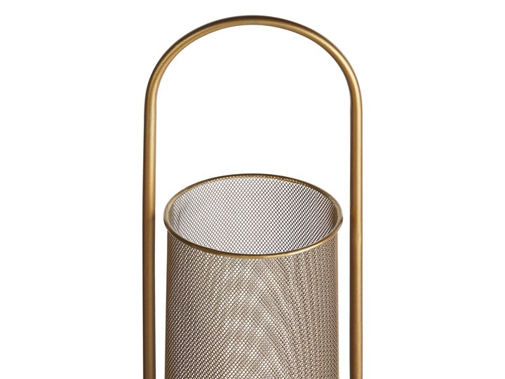 Beliani Świecznik złoty metalowy 53 cm styl glamour Żelazo Lampion Kategoria Świeczniki i świece