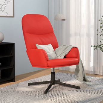 vidaXL Fotel wypoczynkowy, czerwony, sztuczna skóra