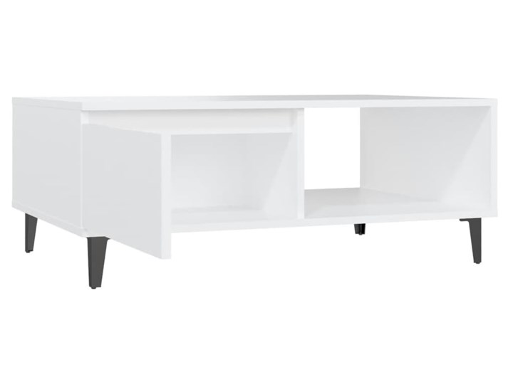 vidaXL Stolik kawowy, biały, 90x60x35 cm, płyta wiórowa Długość 90 cm Metal Funkcje Z szufladami
