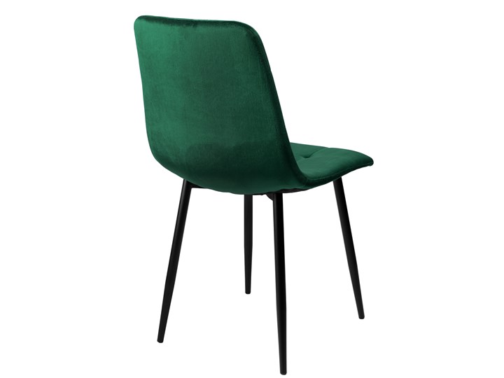 Krzesło tapicerowane Denver ciemnozielone Tkanina Kolor Zielony Welur Metal Wysokość 86 cm Szerokość 44 cm Głębokość 55 cm Tworzywo sztuczne Styl Nowoczesny