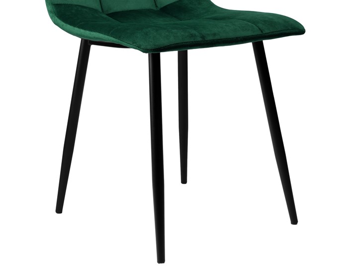 Krzesło tapicerowane Denver ciemnozielone Tkanina Szerokość 44 cm Głębokość 55 cm Welur Wysokość 86 cm Tworzywo sztuczne Metal Pomieszczenie Biuro i pracownia