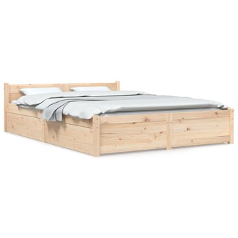 vidaXL Rama łóżka z szufladami, 120x200 cm