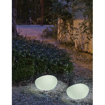 NEW GARDEN lampa ogrodowa PETRA 40 SOLAR & BATTERY biała