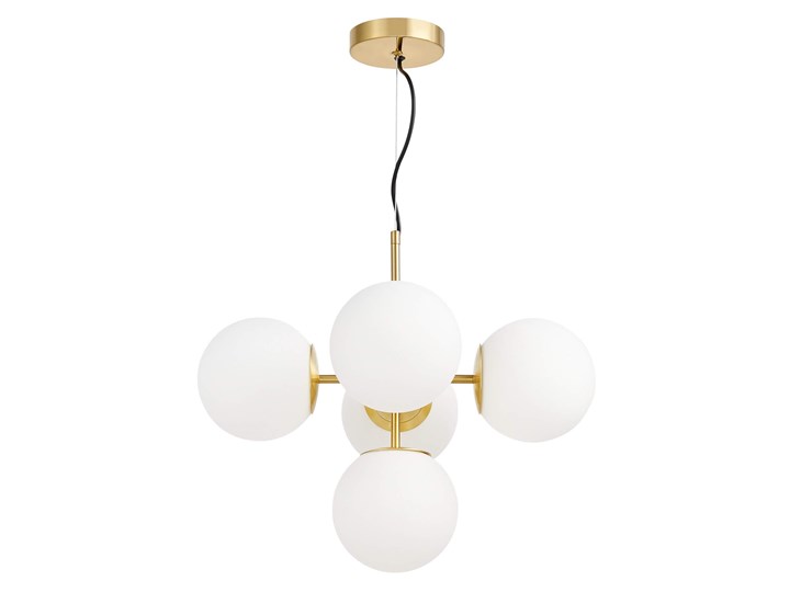 LAMPA WISZĄCA NOWOCZESNA MOSIĘŻNA STELVIO W5 LUMINA DECO Szkło Metal Lampa z abażurem Lampa z kloszem Mosiądz Styl Glamour