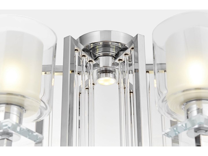 LAMPA SUFITOWA PLAFON NOWOCZESNA CHROM MANHATTAN W6 LUMINA DECO Lampa z abażurem Lampa z kloszem Metal Szkło Ilość źródeł światła 6 źródeł
