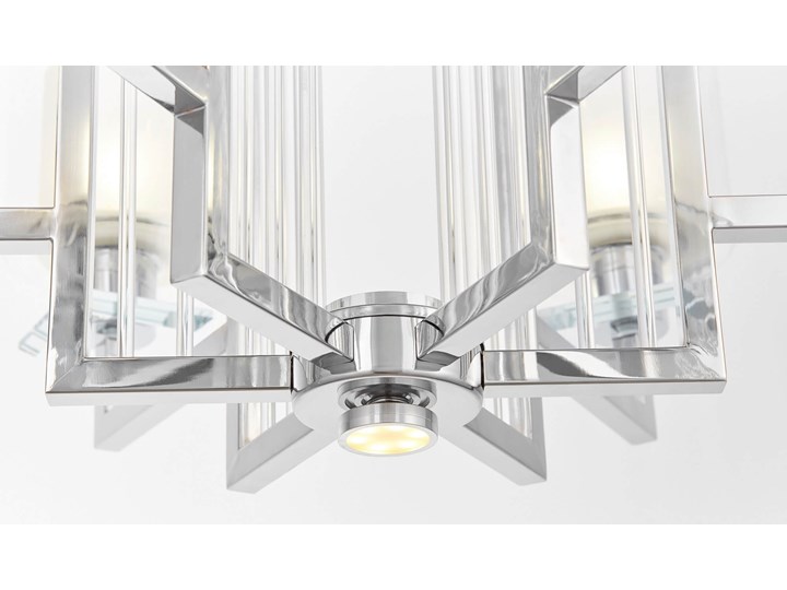 LAMPA SUFITOWA PLAFON NOWOCZESNA CHROM MANHATTAN W6 LUMINA DECO Szkło Metal Lampa z abażurem Lampa z kloszem Kategoria Lampy wiszące