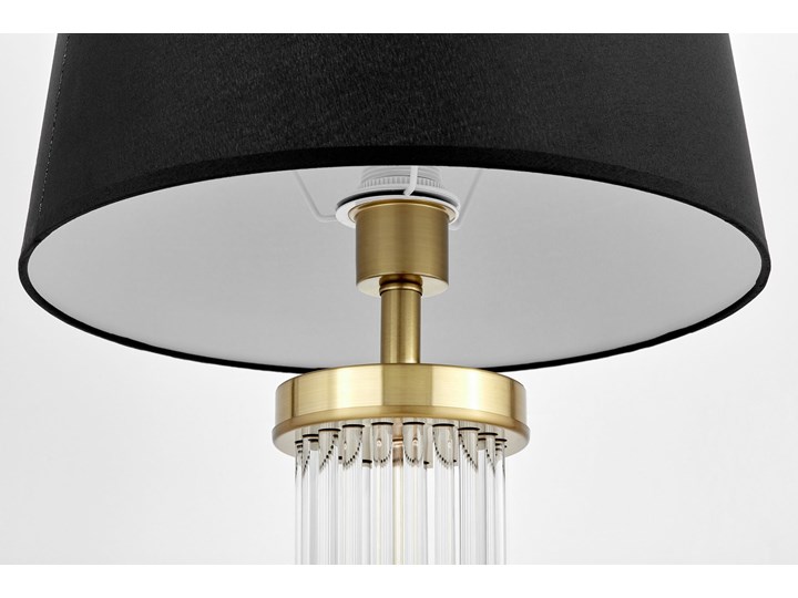 LAMPA STOŁOWA GLAMOUR CZARNO-MOSIĘŻNA LA BOTTE LUMINA DECO Tkanina Wysokość 68 cm Mosiądz Pomieszczenie Jadalnia Lampa z abażurem Lampa z kloszem Metal Wysokość 26 cm Lampa nocna Szkło Kategoria Lampy stołowe
