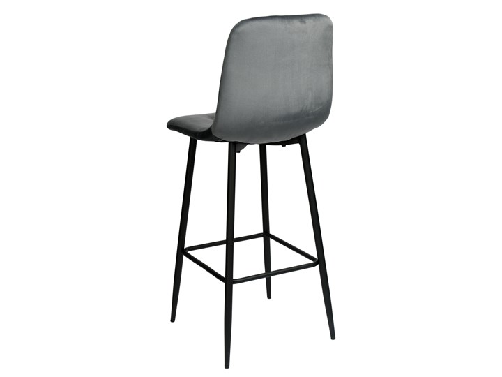 Krzesło barowe Hamilton grafitowe Velvet Wysokość 110 cm Welur Szerokość 43 cm Tkanina Skóra Metal Głębokość 50 cm Rodzaj(n) Krzesła