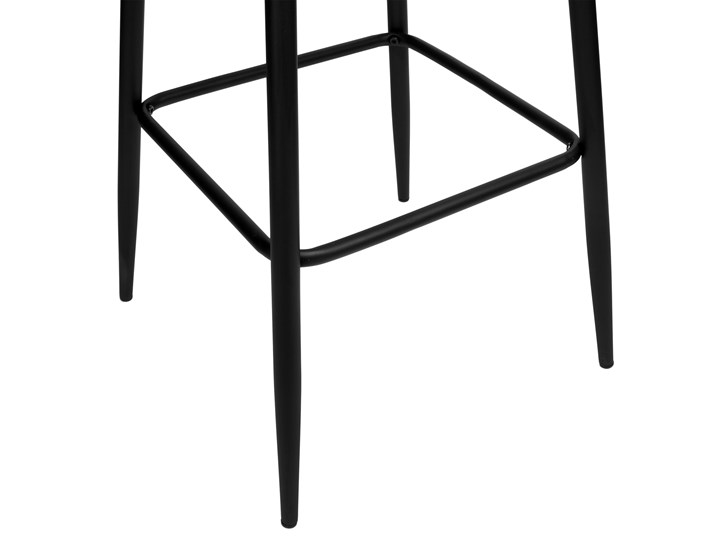 Krzesło barowe Hamilton czarne Velvet Głębokość 50 cm Tkanina Welur Skóra Metal Wysokość 110 cm Szerokość 43 cm Model Krzesła pikowane