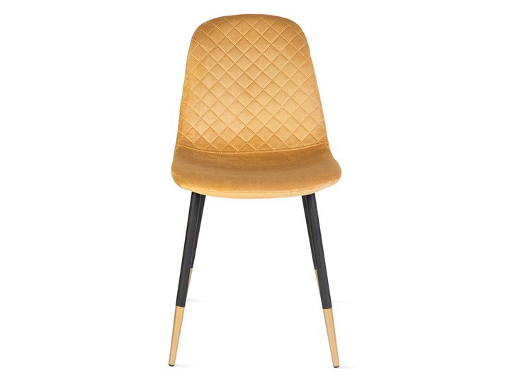 Krzesło NOIR welurowe musztardowe 44x52x85cm - Homla Tworzywo sztuczne Szerokość 44 cm Metal Kategoria Krzesła kuchenne Tkanina Kolor Szary