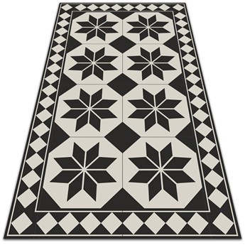 Modny dywan winylowy Czarno-białe gwiazdy 60x90 cm