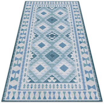 Modny uniwersalny dywan winylowy Niebieskie romby 60x90 cm