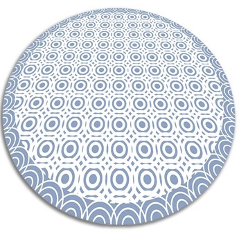 Modny winylowy dywan okrągły powtarzalne kółeczka fi 50 cm