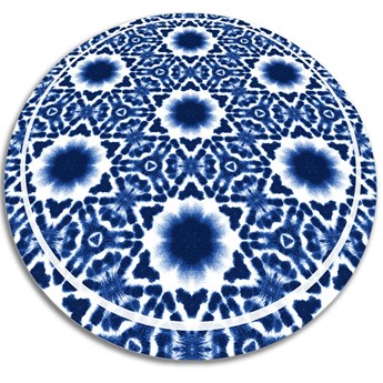 Modny dywan okrągły winylowy akwarelowa abstrakcja fi 50 cm