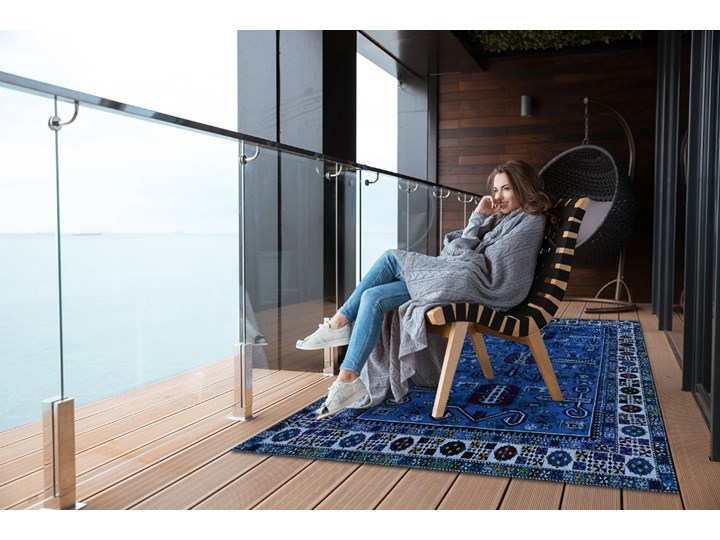 Nowoczesny dywan na balkon wzór Wschodni styl 60x90 cm Winyl 80x120 cm Dywany Kategoria Dywany