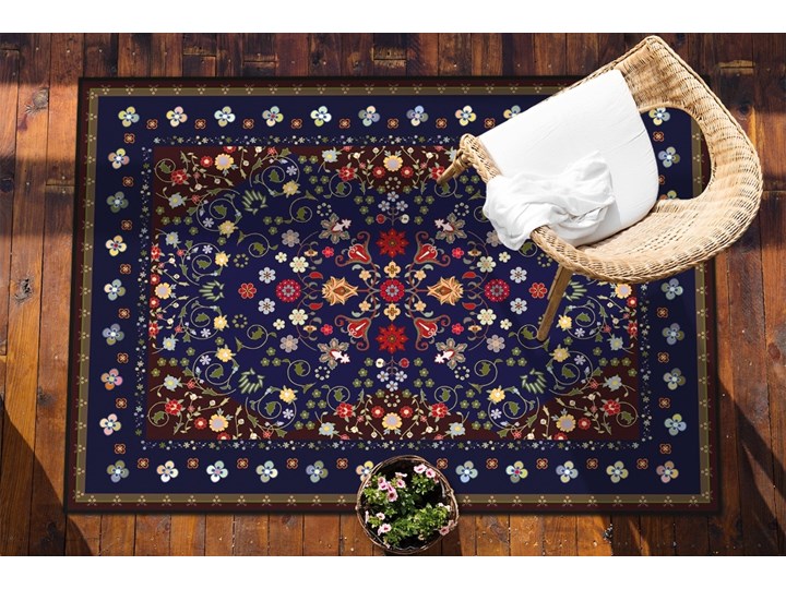 Tarasowy dywan zewnętrzny Piękne małe kwiaty 60x90 cm Winyl 80x120 cm Dywany Kategoria Dywany