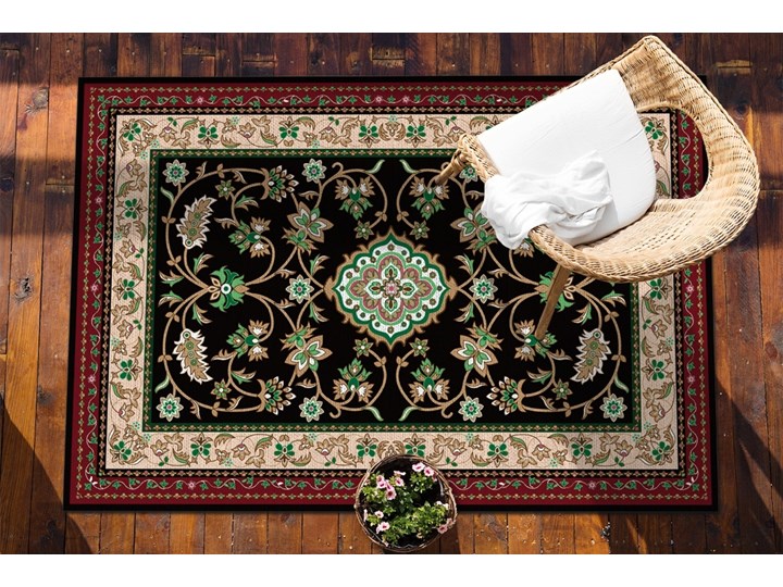 Tarasowy dywan zewnętrzny Florystyczne wzory 60x90 cm 80x120 cm Dywany Kategoria Dywany Winyl Kolor Brązowy