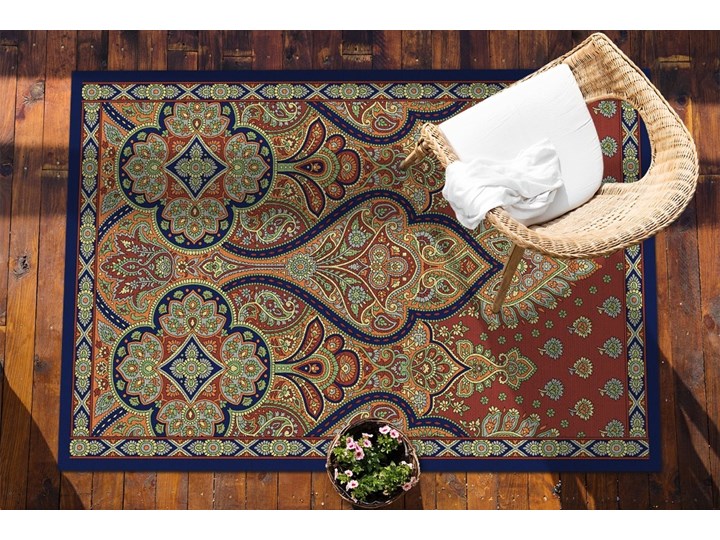 Nowoczesna wykładzina tarasowa Indyjski retro styl 60x90 cm Kategoria Dywany 80x120 cm Winyl Dywany Kolor Brązowy