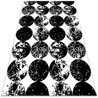 Wykładzina tarasowa zewnętrzna Czarne koła 60x90 cm