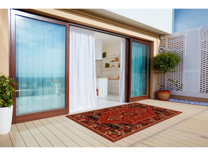 Nowoczesny dywan na balkon wzór Styl antyczny 60x90 cm Kategoria Dywany Winyl 80x120 cm Dywany Kolor Brązowy