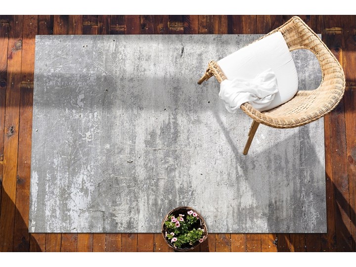 Nowoczesny dywan outdoor wzór Przetarty beton 60x90 cm 80x120 cm Dywany Kategoria Dywany Winyl Kolor Szary