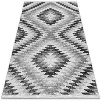 Piękny dywan zewnętrzny Szary geometryczny wzór 60x90 cm