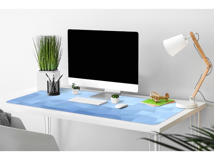 Podkładki na całe biurko Abstrakcja niebieska 90x45 cm Podkładka na biurko Podstawka pod laptop Kategoria Akcesoria na biurko