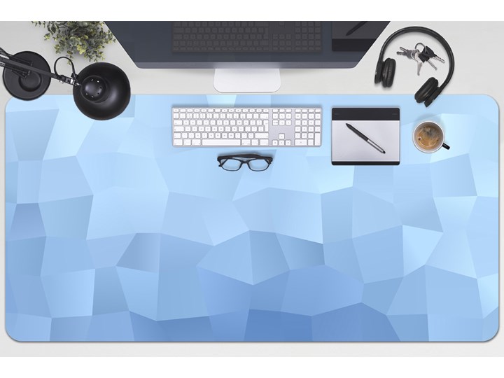 Podkładki na całe biurko Abstrakcja niebieska 90x45 cm Podstawka pod laptop Podkładka na biurko Kategoria Akcesoria na biurko