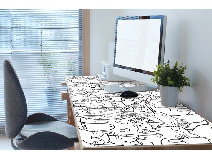 Podkładka na biurko Koty w stylu Doodle 90x45 cm Kategoria Akcesoria na biurko