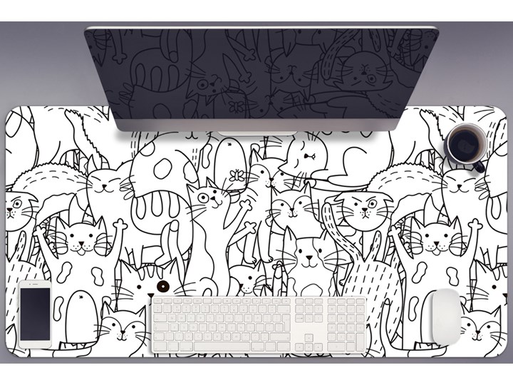 Podkładka na biurko Koty w stylu Doodle 90x45 cm Kategoria Akcesoria na biurko