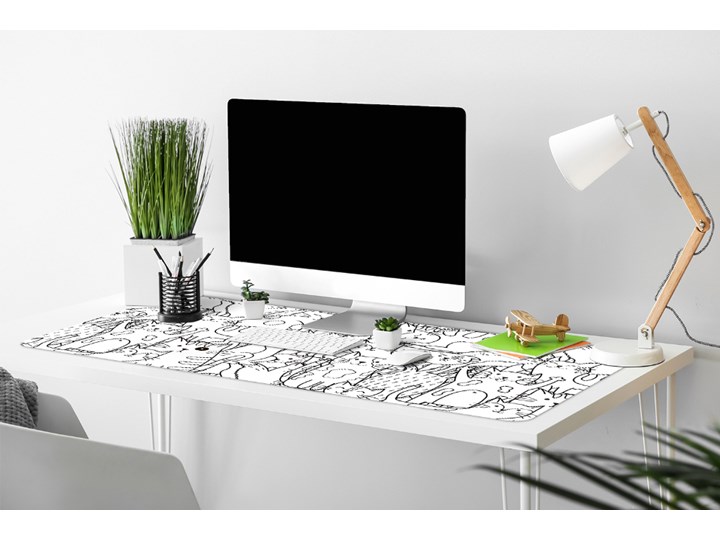 Podkładka na biurko Koty w stylu Doodle 90x45 cm Kategoria Akcesoria na biurko