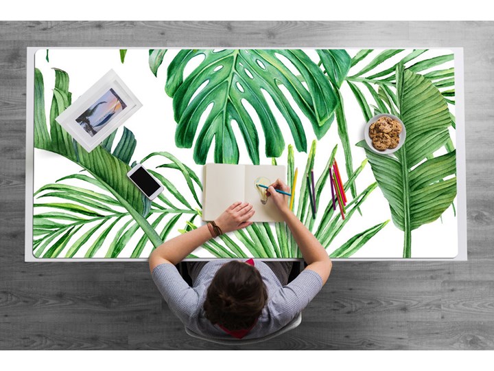Mata ochronna na biurko Palma i Monstera 90x45 cm Podkładka na biurko Kategoria Akcesoria na biurko