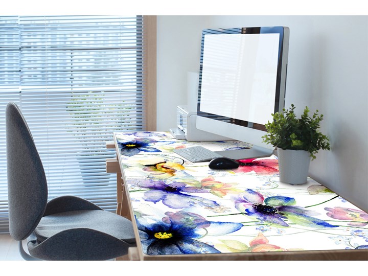 Duża podkładka na biurko Polne kwiaty 90x45 cm Podstawka pod laptop Kategoria Akcesoria na biurko