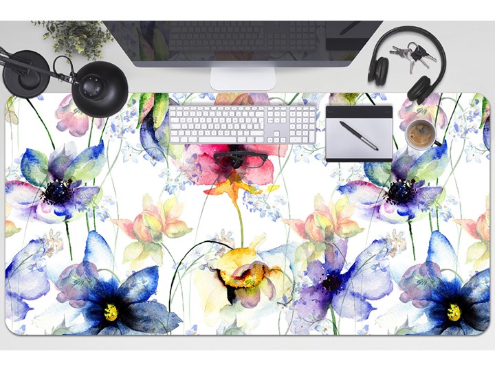 Duża podkładka na biurko Polne kwiaty 90x45 cm Podstawka pod laptop Kategoria Akcesoria na biurko