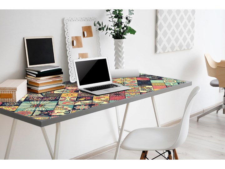 Mata ochronna na biurko Etniczna mozaika 90x45 cm Podstawka pod laptop Podkładka na biurko Kategoria Akcesoria na biurko