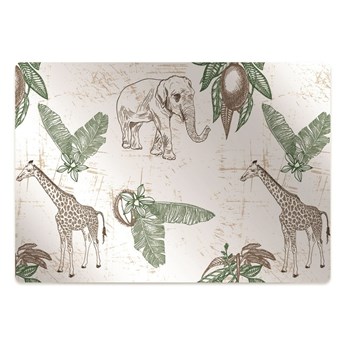 Podkładka pod krzesło obrotowe Żyrafy i Słonie 100x70 cm