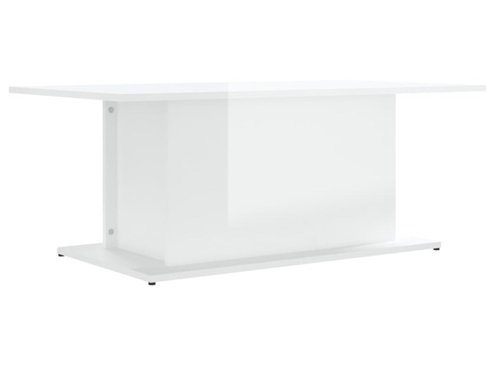 vidaXL Stolik kawowy, wysoki połysk biały, 102x55,5x40 cm, płyta Długość 120 cm Styl Nowoczesny Szerokość 55,5 cm Kształt blatu Prostokątne