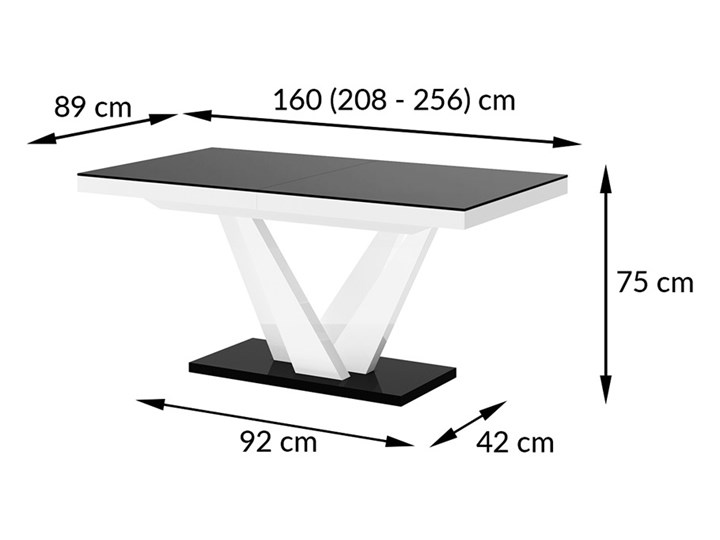 Nowoczesny stół rozkładany do jadalni Vegas dąb/biały Pomieszczenie Stoły do jadalni Drewno Płyta MDF Długość po rozłożeniu 260 cm