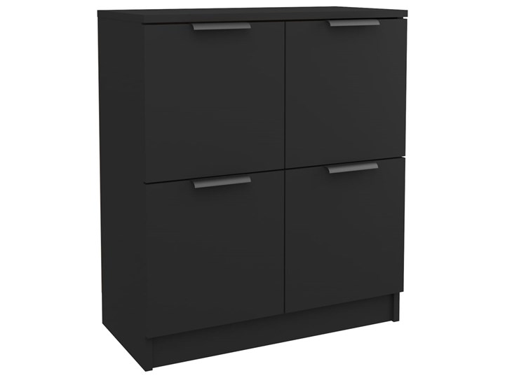 vidaXL Komody, 2 szt., czarne, 60x30x70 cm, materiał drewnopochodny Szerokość 105 cm Szerokość 60 cm Styl Minimalistyczny Głębokość 30 cm Kolor Czarny