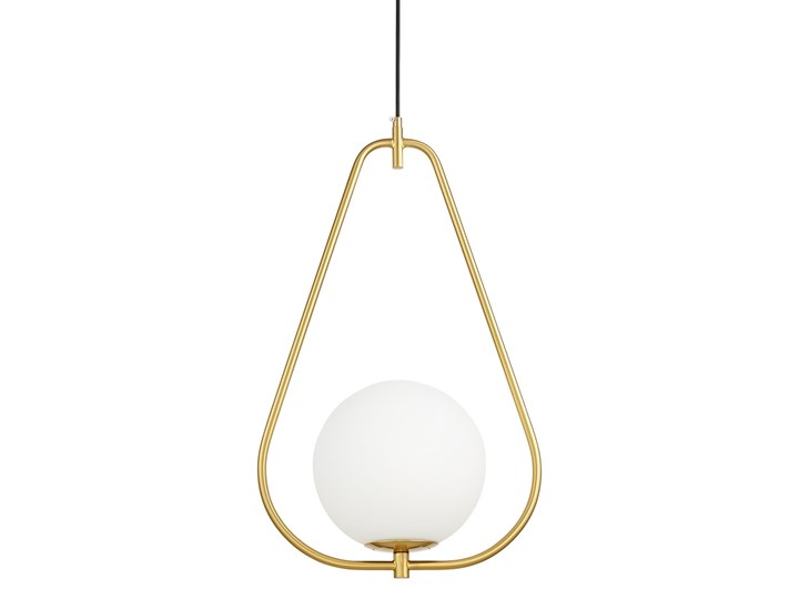 NOWOCZESNA LAMPA WISZĄCA BIAŁA FORNERI D20 Lampa z kloszem Lampa z abażurem Mosiądz Metal Szkło Kategoria Lampy wiszące