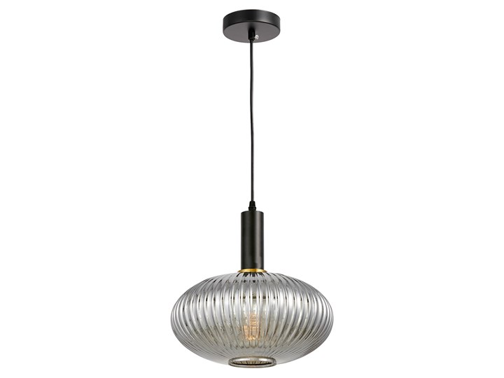 LAMPA WISZĄCA LOFT DYMIONA FLORI Lampa z kloszem Mosiądz Szkło Metal Kolor Czarny
