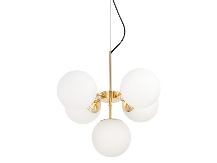 NOWOCZESNA LAMPA WISZĄCA ZŁOTA STELVIO W5 Szkło Lampa z kloszem Metal Lampa z abażurem Styl Glamour