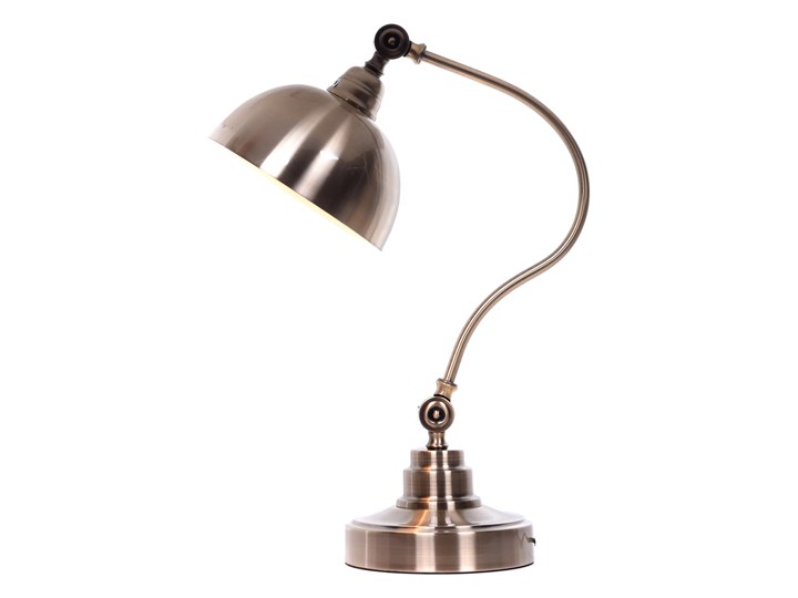 LAMPA STOŁOWA BIURKOWA MOSIĘŻNA PARMIO Lampa z kloszem Lampa gabinetowa Metal Lampa biurkowa Mosiądz Lampa z abażurem Wysokość 55 cm Styl Tradycyjny