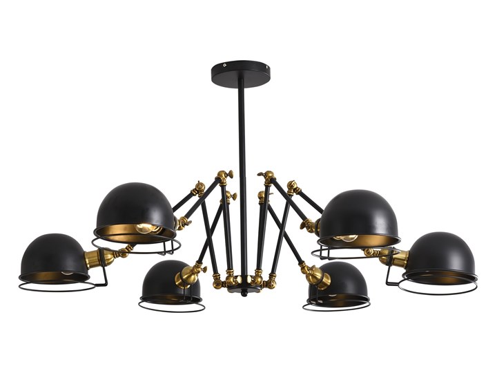 LAMPA WISZĄCA LOFT VALMONTI W6 Lampa z abażurem Lampa z kloszem Lampa pająk Metal Stal Ilość źródeł światła 6 źródeł