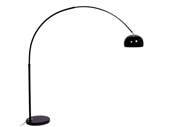 LAMPA STOJĄCA PODŁOGOWA CZARNA AZURRO B1 Metal Lampa łukowa Lampa z kloszem Pomieszczenie Jadalnia