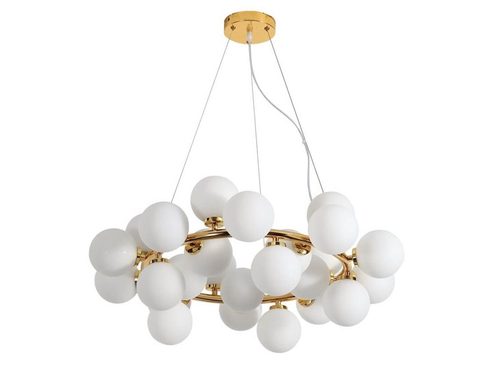 NOWOCZESNA LAMPA WISZĄCA ZŁOTA MARSIADA W25 Szkło Metal Lampa z kloszem Kategoria Lampy wiszące