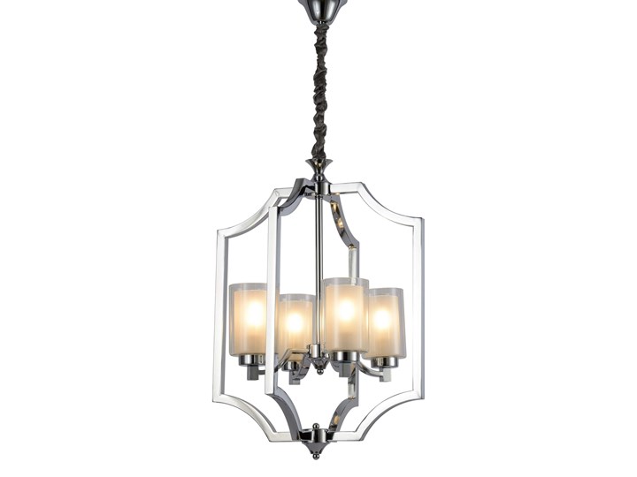 LAMPA WISZĄCA LOFT CHROMOWANA VIGATTO W4 Szkło Lampa z kloszem Lampa z abażurem Pomieszczenie Salon Metal Funkcje Brak dodatkowych funkcji